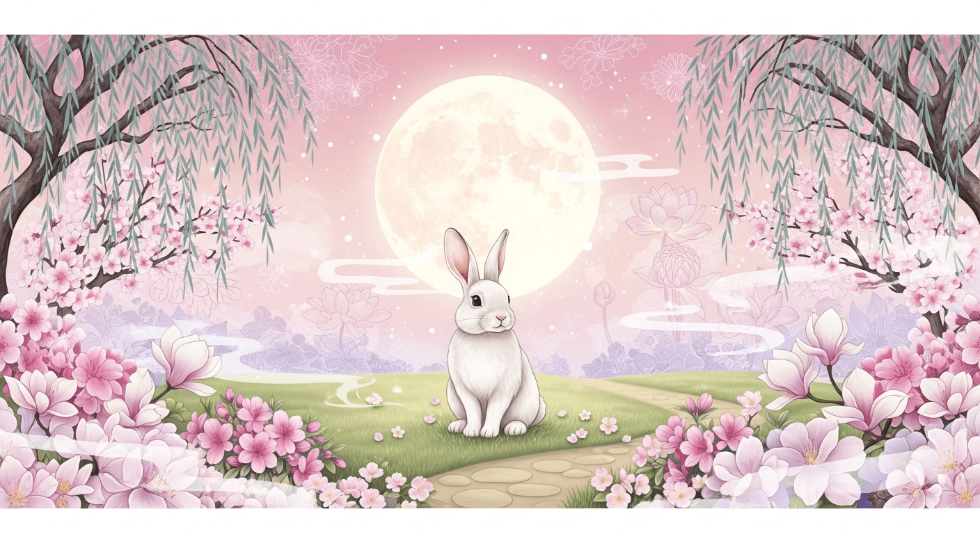 토끼띠 배경 이미지