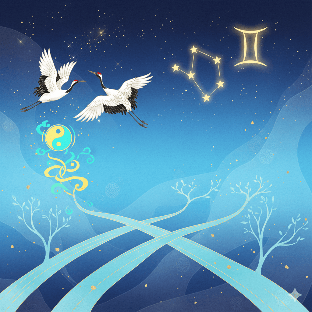雙子座 星座背景
